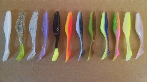 20 pack - 4 Paddle Tail Shad - RAINBOW TROUT - Paddle Tail Swim Bait - USA