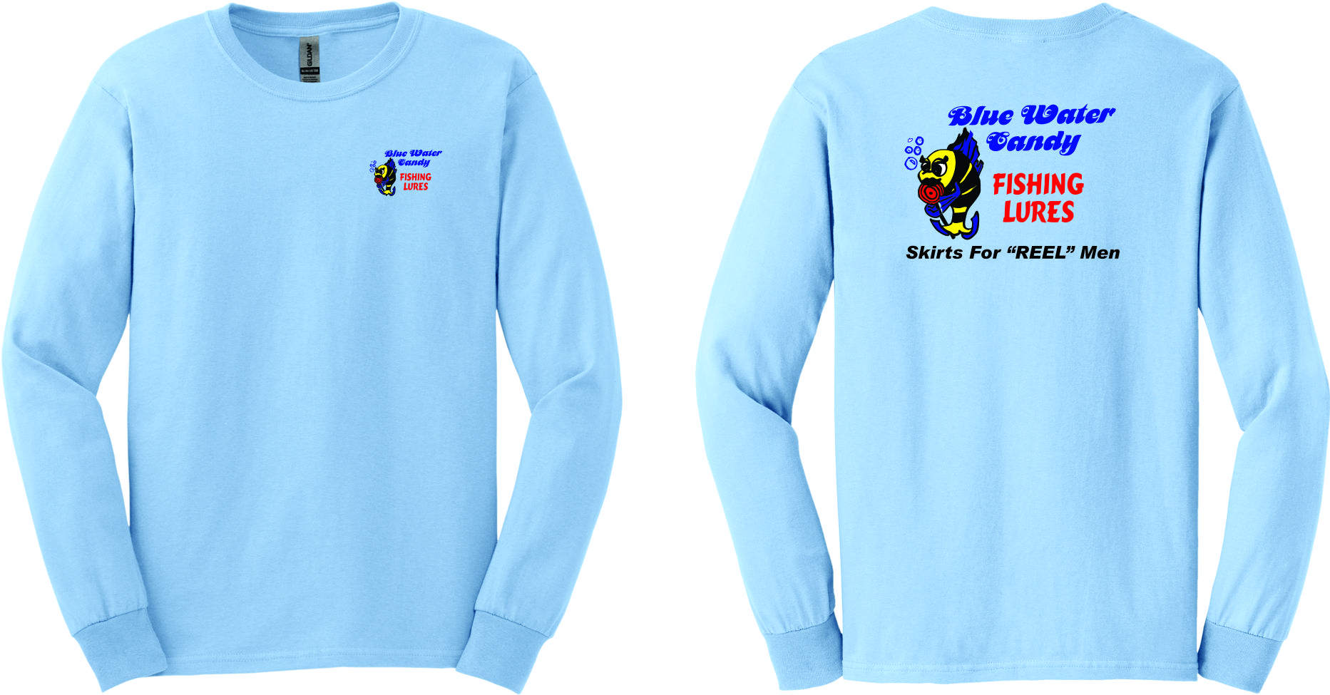 Classic Logo T-Shirt Long Sleeve - Blue Water Candy Lures
