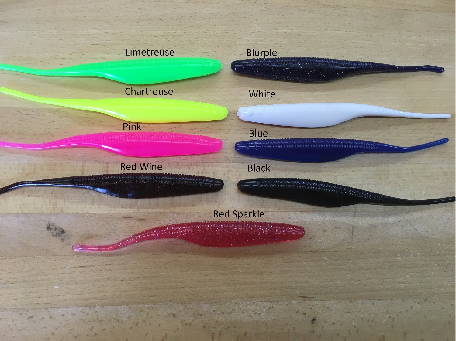 POPULAR COLORS: RED SHAD..How to make soft plastic baits/lures 