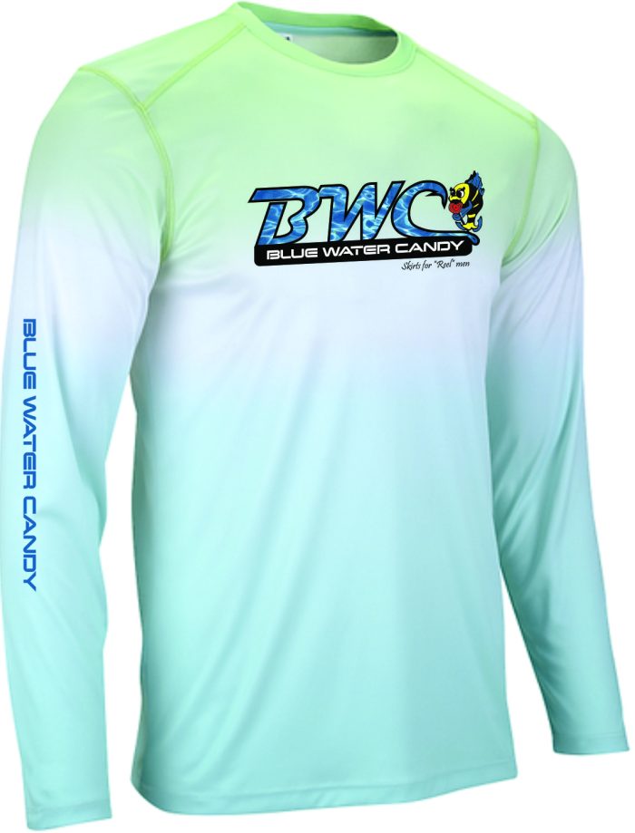 Lime-Aqua-Blue Performance Shirt Long Sleeve